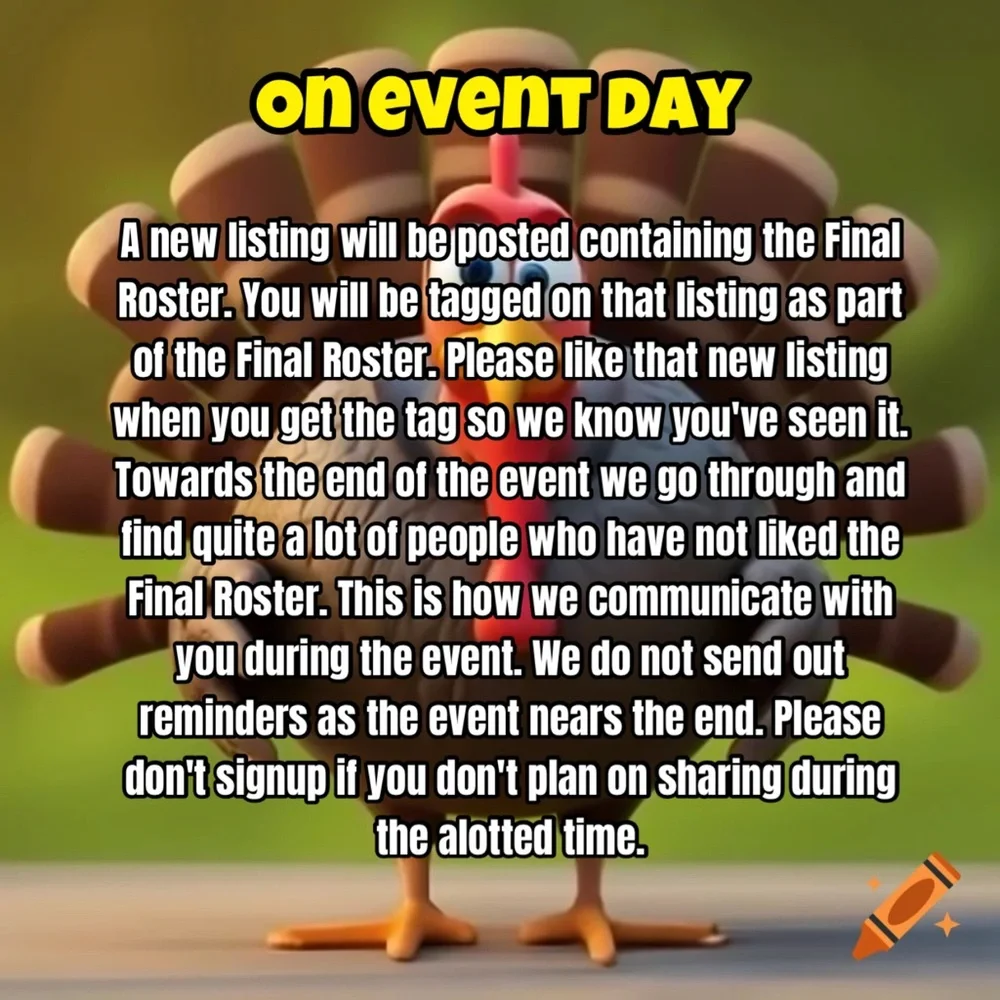 TY ALL 4 ANOTHER GREAT EVENT! SEE U NXT TIME! Happy 🦃 day! 💕 - Picture 2 of 10